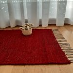 Small Red Wine Rug - 60x110cm - Ring Line Rug
