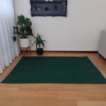 Large Dark Green Rug - 140x200cm - Ring Line Rug