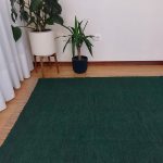 Large Dark Green Rug - 140x200cm - Ring Line Rug
