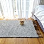Medium Light Grey Rug - 70x140cm - Ring Line Rug