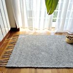 Medium Light Grey Rug - 70x140cm - Ring Line Rug
