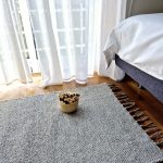 Medium Light Grey Rug - 70x140cm - Ring Line Rug