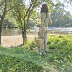 Wicker Handbag Jane Birkin Style - Medium Size