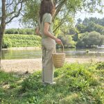 Wicker Handbag Jane Birkin Style - Medium Size