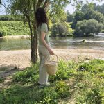 Wicker Handbag Jane Birkin Style - Medium Size