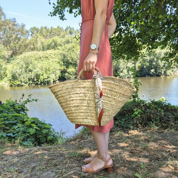 Straw Bag with Rope Handles