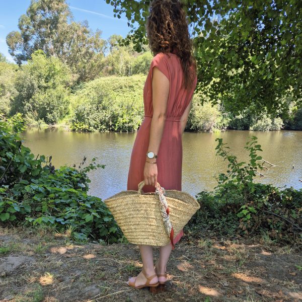 Straw Bag with Rope Handles