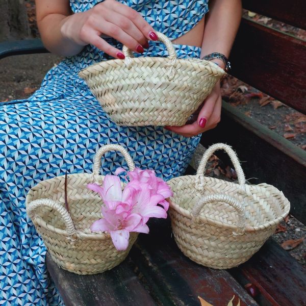 Set of 3 Mini Flowers Basket - Wedding Flower Basket