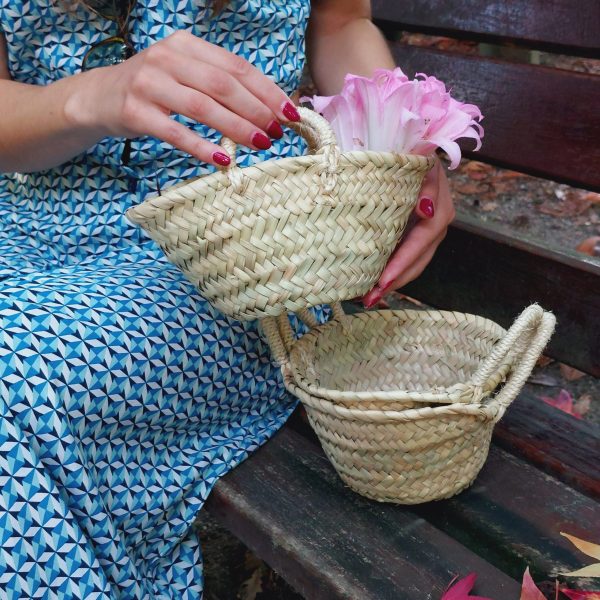 Set of 3 Mini Flowers Basket - Wedding Flower Basket