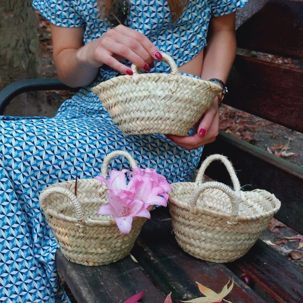 Set of 3 Mini Flowers Basket - Wedding Flower Basket