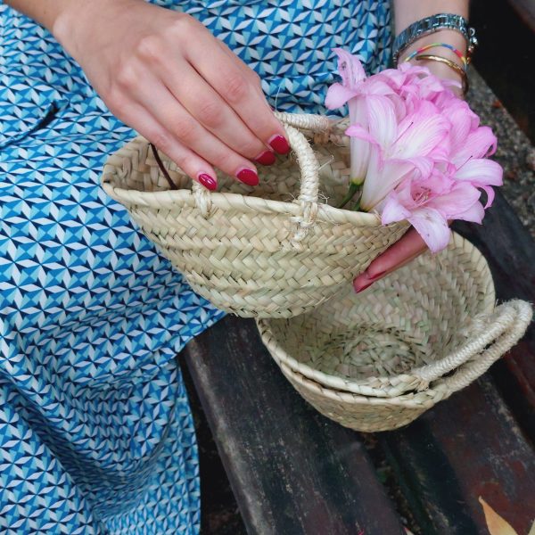 Set of 3 Mini Flowers Basket - Wedding Flower Basket