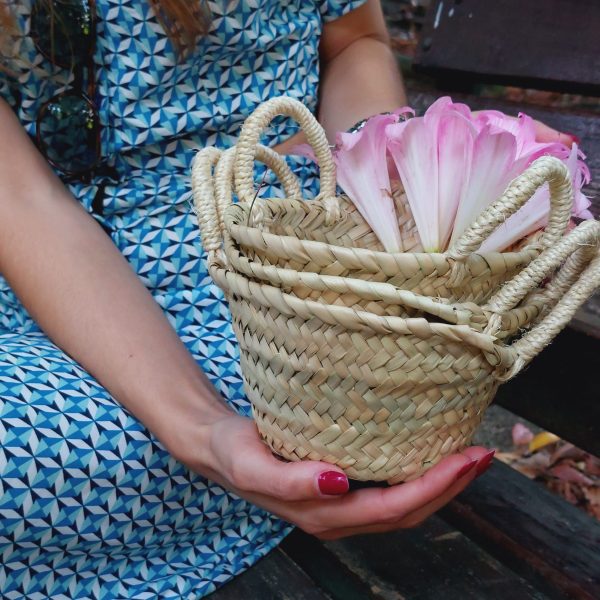 Set of 3 Mini Flowers Basket - Wedding Flower Basket
