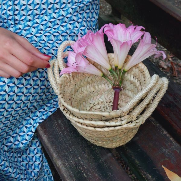 Set of 3 Mini Flowers Basket - Wedding Flower Basket