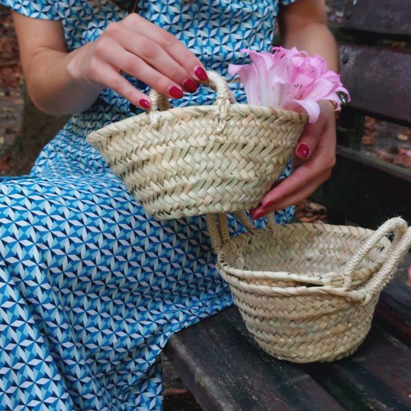 Set of 3 Mini Flowers Basket - Wedding Flower Basket