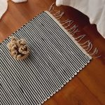 Small Black and White Striped Rug - 50x100cm - Traditional Rug