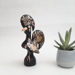 Small Black and Gold Portuguese Rooster - 20cm