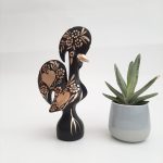 Small Black and Gold Portuguese Rooster - 20cm
