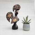 Large Black and Gold Portuguese Rooster - 30cm