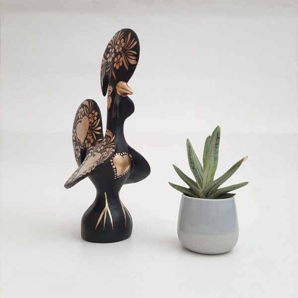 Large Black and Gold Portuguese Rooster - 30cm