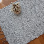 Small White and Grey Rug - 60x110cm - Ring Line Rug
