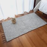 Small White and Grey Rug - 60x110cm - Ring Line Rug