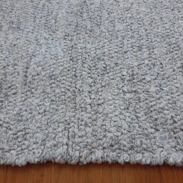 Small White and Grey Rug - 60x110cm - Ring Line Rug