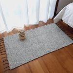 Small White and Grey Rug - 60x110cm - Ring Line Rug