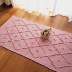 Small Light Pink Rug - 50x100cm - Knotted Rug