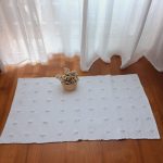 Small White Rug - 50x100cm - Knotted Rug