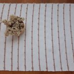 Small White and Old Rose Rug - 50x100cm - Knotted Rug
