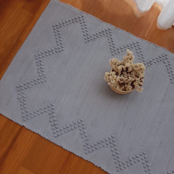 Small Grey Rug - 50x100cm - Knotted Rug