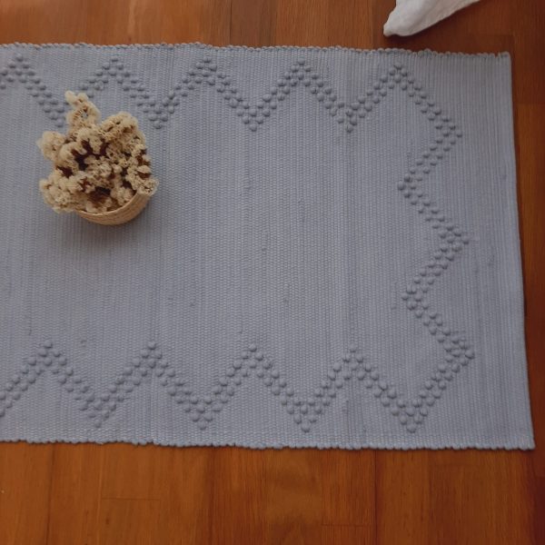 Small Grey Rug - 50x100cm - Knotted Rug