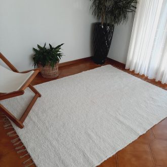 Large pure white rug