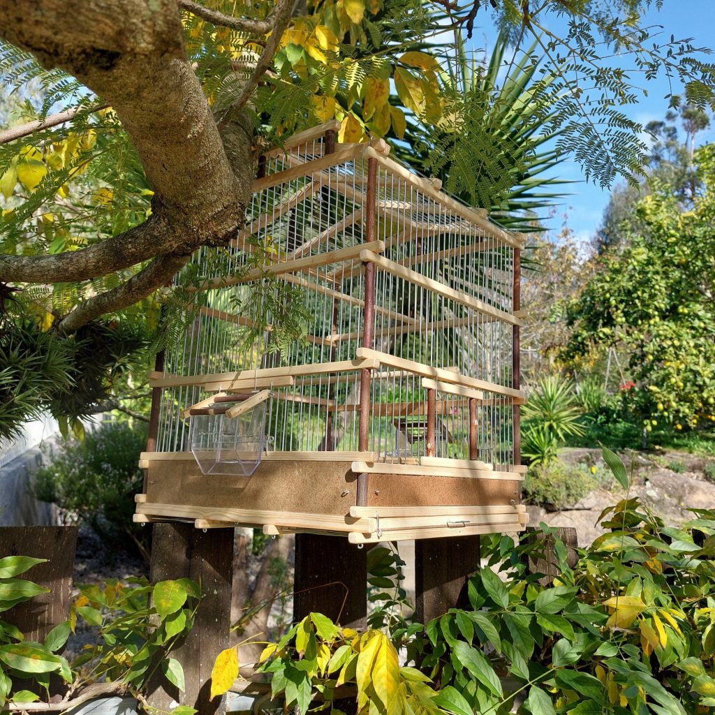 Handmade Bird Cage Natural Reclycled Wood PadaWorks