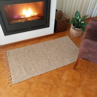 Medium light brown rug