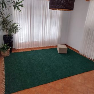 Extra large dark green rug