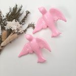 Hand Painted Pink Ceramic Swallow Wall Decor