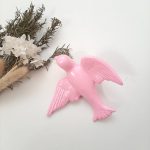 Hand Painted Pink Ceramic Swallow Wall Decor