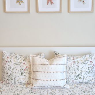 decorative white cushion handwoven