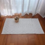 Small White Rug - 50x100cm - Knotted Rug
