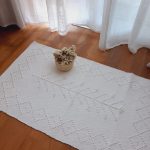 Small White Rug - 50x100cm - Knotted Rug
