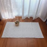 Small White Rug - 50x100cm - Knotted Rug