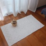 Small White Rug - 50x100cm - Knotted Rug