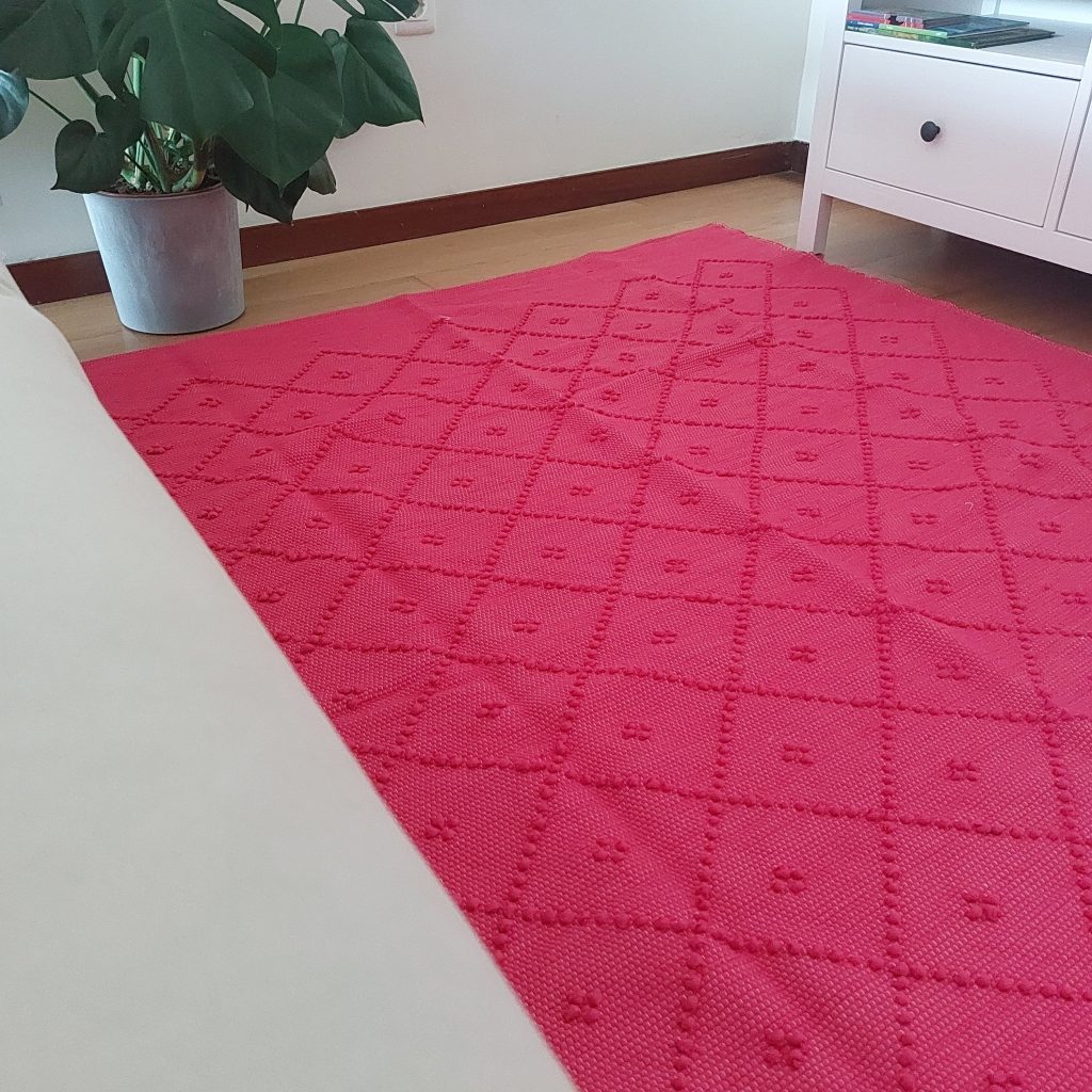Large Pink Rug 150x200cm Knotted Rug PadaWorks large-pink-rug-150x200cm-knotted-rug-padaworks