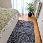 Medium Black and Grey Rug - 70x140cm - Ring Line Rug