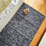 Medium Black and Grey Rug - 70x140cm - Ring Line Rug