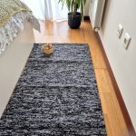 Medium Black and Grey Rug - 70x140cm - Ring Line Rug