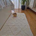Long Cream Rug - 50x200cm - Knotted Rug