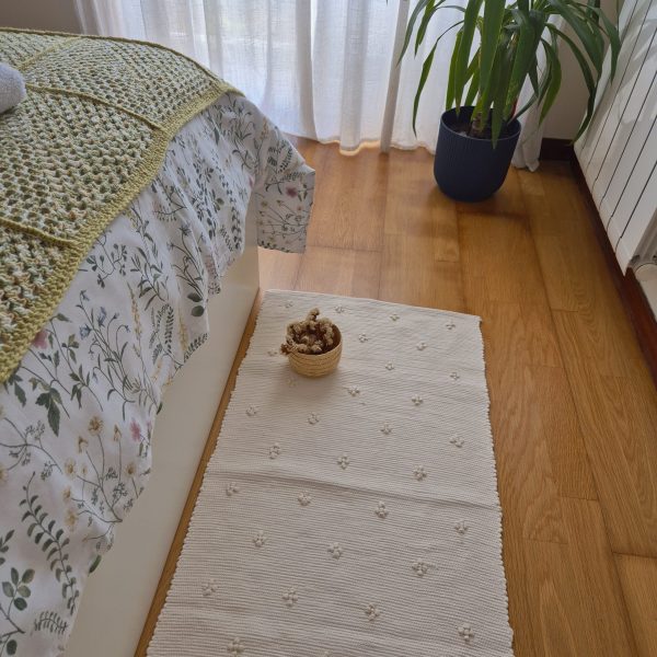 Long Runner Rug Cream - 50x200cm - Knotted Rug