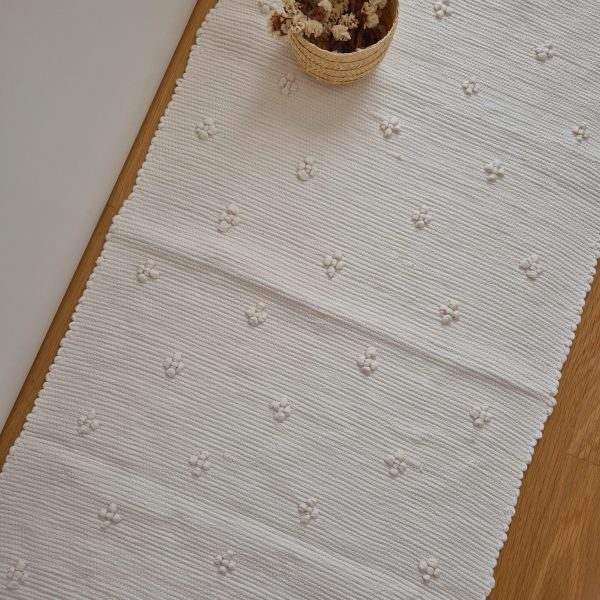 Long Runner Rug Cream - 50x200cm - Knotted Rug